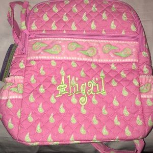 Monogrammed backpack.  Abigail.  New with tags.